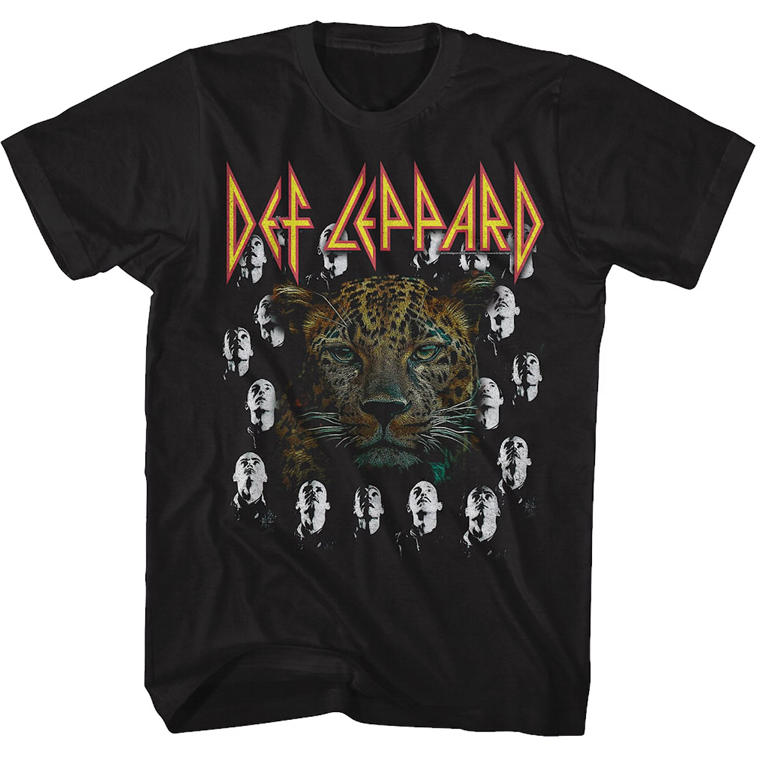 Camiseta High N Dry Leopard Def Leppard Música Negra S-234XL Camisa A322