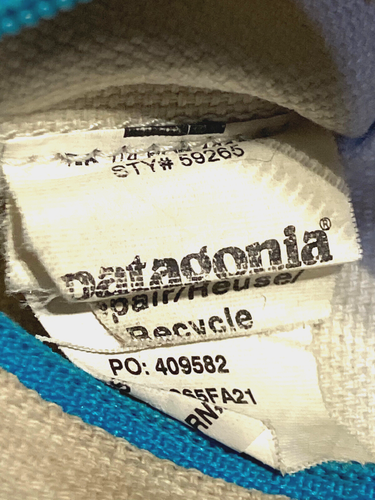 Portafoglio Portamonete Vintage Patagonia Logo Zip Tessuto 59265 Unisex Bianco. 1 pz. - Foto 8 di 8