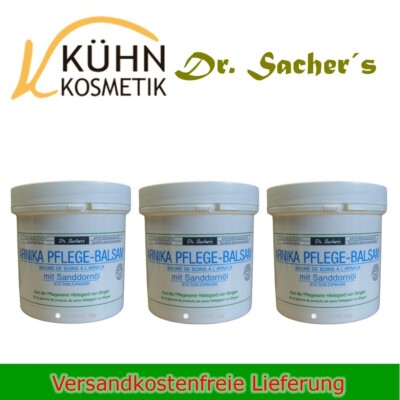 Dr. Sachers Arnika Pflege Balsam mit Sanddorn Öl 3 x 250ml Haut Pflege Creme