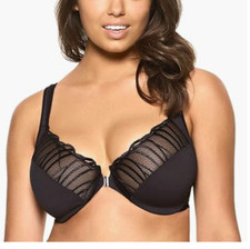 Felina - Paramour Angie Front Close Minimizer Bra for Women Black 40DDD 8172