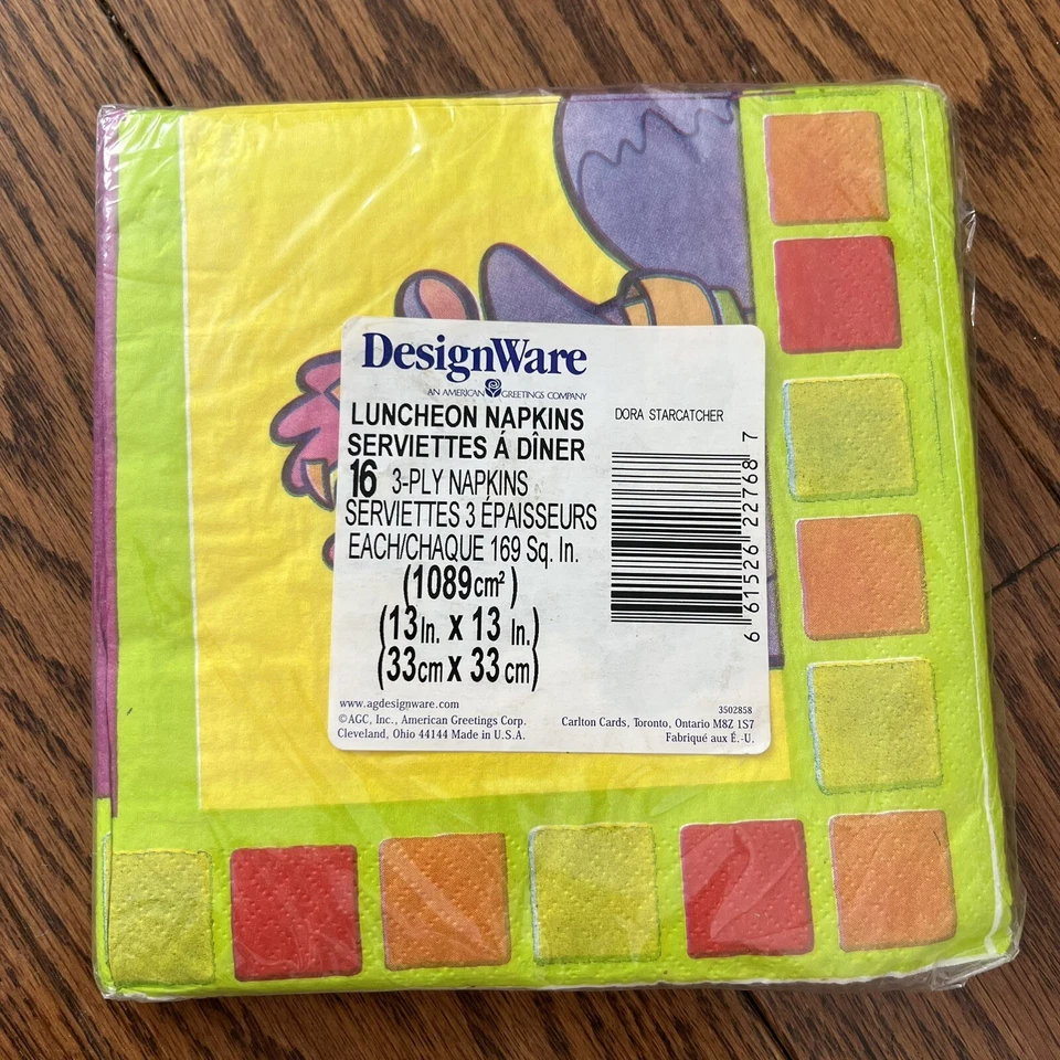 Servilletas cuadradas para bebidas Dora la Exploradora 16 artículos de diseño American Greetings Foto 2 de 2