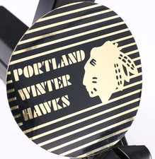 Portland Winter Hawks WHL Vintage Black and Gold Foil 3