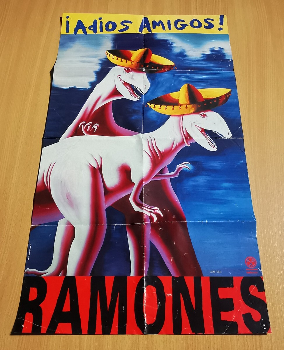 RAMONES Original POSTER 1995 Official Adios Amigos Radioactive