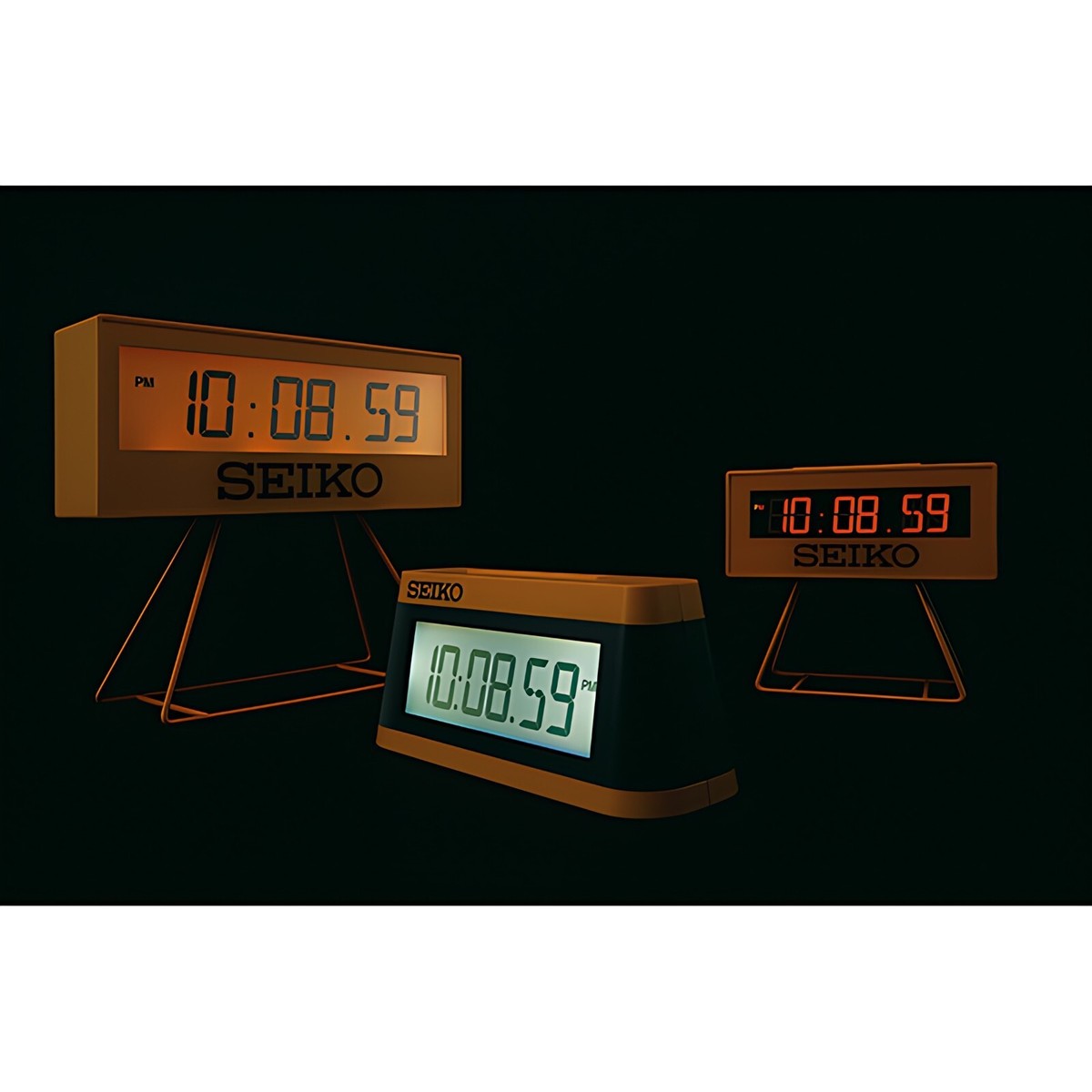 Seiko Clock Digital Alarm Timer Mini Clock Yellow SQ817Y 6.22x6