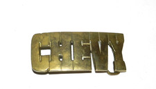 VTG CHEVY SOLID BRASS BELT BUCKLE TAIWAN CHEVROLET