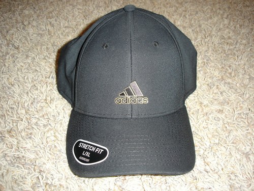 Adidas stretchfit black baseball hat 