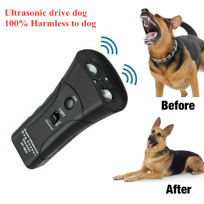 Dog Anti-Bark Deterrent Aggressive Ultrasonic Pet Repeller Barking Stop ...