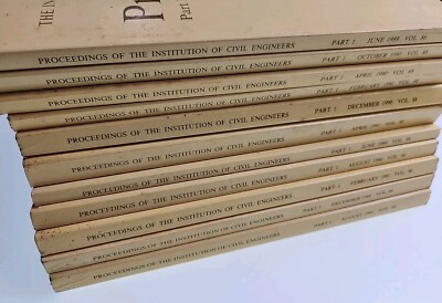 13x Proceedings of the Institute of Civil Engineers V80 V86 V88 V90 1989-1991