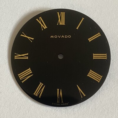 NEU MOVADO UHR ZIFFERBLATT SCHWARZER HINTERGRUND @ 30,00 MM DURCHMESSER @ MOVADO BLACK DIAL