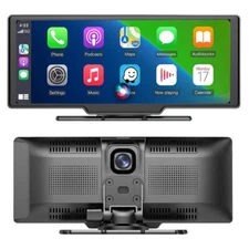 Portable 10"Car Stereo Wireless Android Auto Carplay Multimedia Bluetooth Player