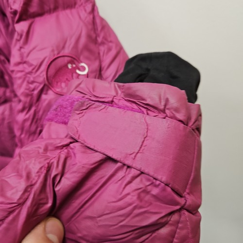Mammut Women's 650+ Down Feather Puffer Winter Warm Pink Size Hood Jacket Medium - Picture 7 of 11