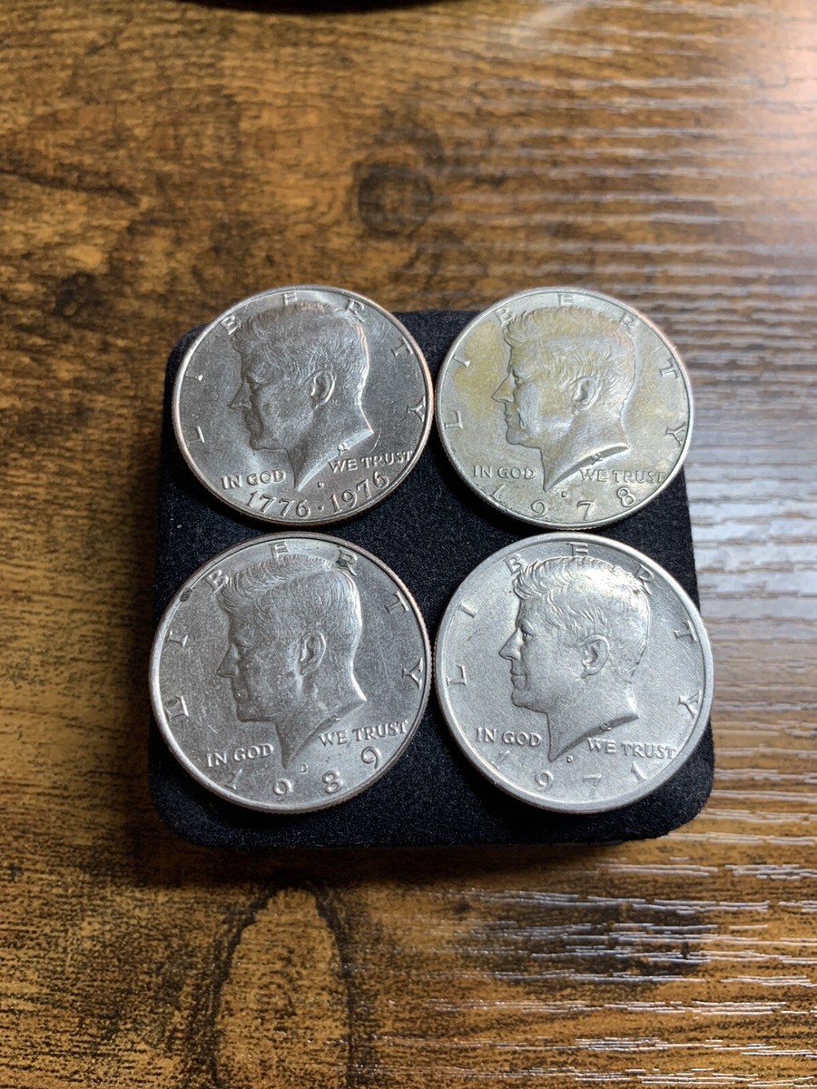 Lot Of 4 Half dollar 1776 1976-1971-1978-1989-beautiful