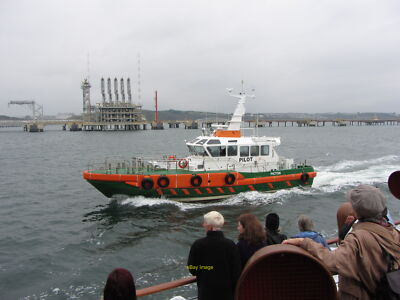 Photo 12x8 Milford Haven oil jetty and pilot vessel Picton  c2012