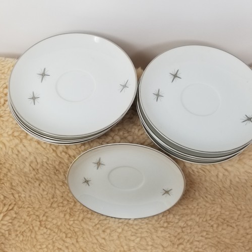 VTG Fukagawa China Arita 713 ATOMIC STARBURST 6 Inch Saucer Plates - Lot of 11 - Picture 3 of 6