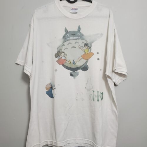 Vintage My Neighbor Totoro Anime Studio Ghibli Cartoon Shirt Hanes Faded  - 第 1/6 張圖片
