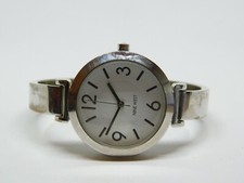 Nine West NW/1767 Silver Tone Quartz Analog Women's Watch Sz. 6 1/2" New Battery