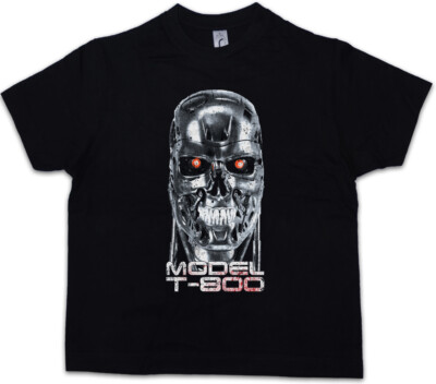 SKULLHEAD MODEL T-800 Kinder Jungen T-Shirt Cyberdine Skynet Cyborg Terminator