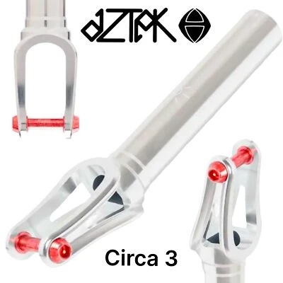 ETHIC DTC Aztek Circa 3 Stunt-Scooter Fork Tret Trick Roller Gabel 157gr SCS Silber