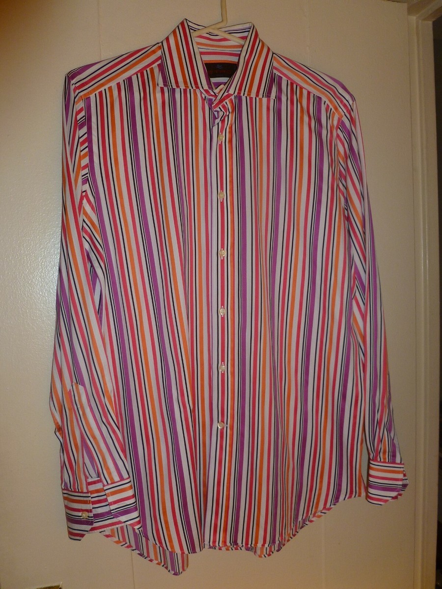 Tシャツ・カットソー ETRO SS25 Striped shirt (WRIA005699TR576 S9880) Striped cotton shirt in multicoloured - Etro | Mytheresa