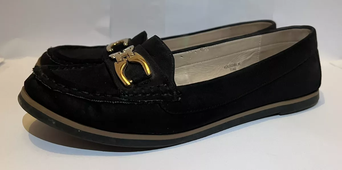 Ladies black hotsell loafers size 7