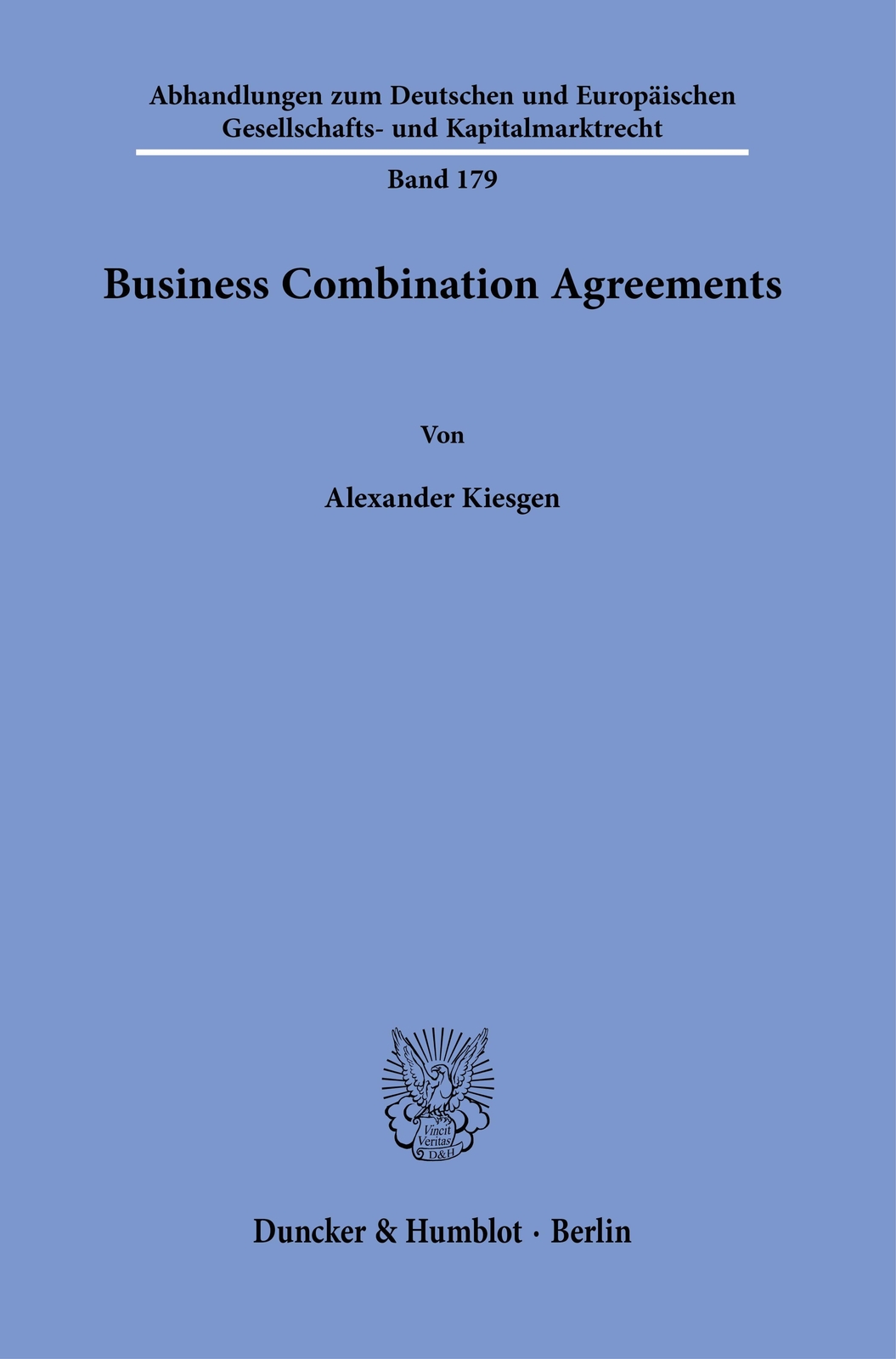 Thumbnail - Business Combination Agreements. | Alexander Kiesgen | Taschenbuch |