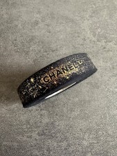 Auth New Chanel Ribbon Black/Gold 1 Yard Gift Wrap .75" Wide