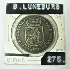 1738 CPS Brunswick Callenberg Hannover George II 2/3 Thaler Scarce Coin 