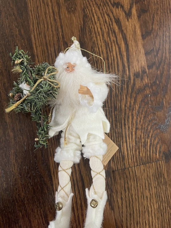 Vintage TJ Collection White Santa With Tag