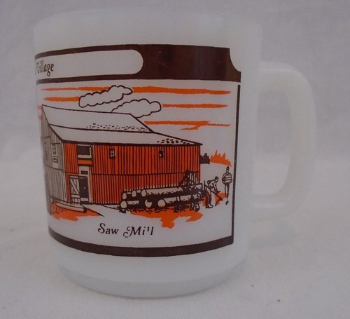 One Vintage Upper Canada Glass bake Milk Glass Stack-able Mug - Picture 4 of 7