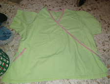 Scrub Top Women's SZ 2-3XL Pastel Green  Pink