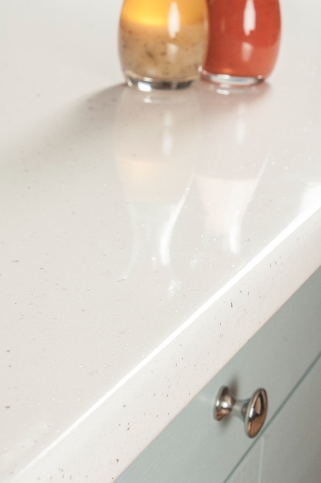 White Sparkle Andromeda Laminate Kitchen Worktop 4100 X 600 X 38mm