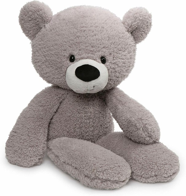 GUND Fuzzy Teddy Bear Stuffed Animal Plush Grey 24 Ship for sale online | eBay