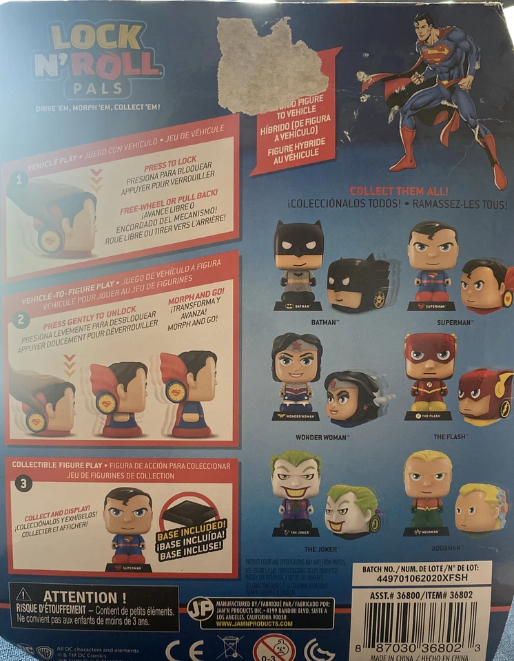 ⭐⭐⭐ NIB DC Lock N Roll Hybrid Figure To Vehicle Superman ⭐⭐⭐ - Image 2 of 2