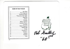 BOB GOALBY MASTERS CHAMPION SIGNED 1968 MASTERS SCORECARD w/COA AUGUSTA PGA