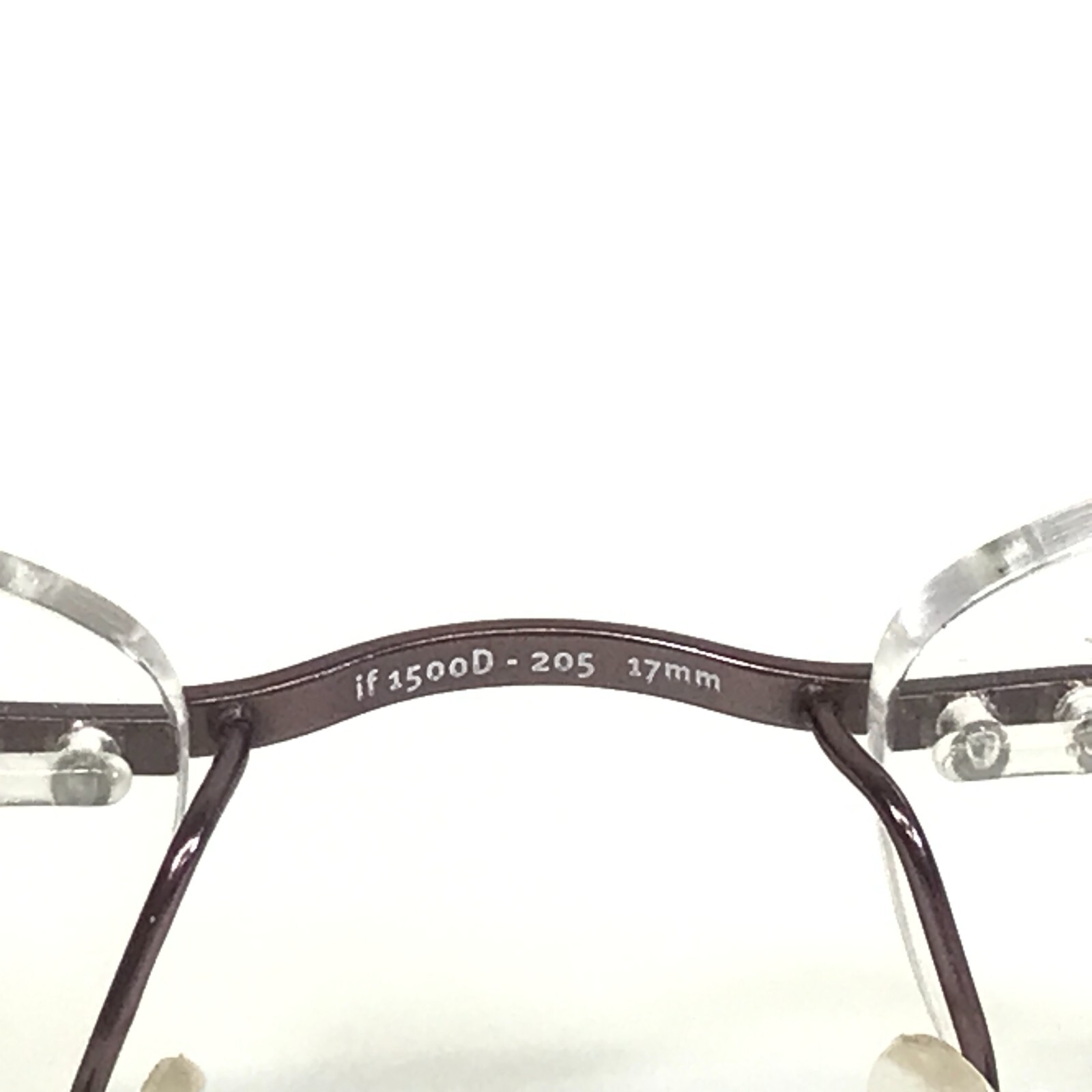 Inface Eyeglasses Frames if 1500D-205 Purple Rectangular Rimless 52-17-135