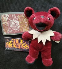 Vintage 90s Grateful Dead, Liquid Blue, All Access Bean Bear W/Tag  Pass