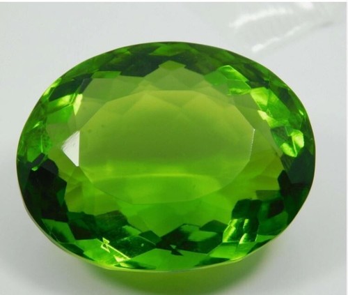 Big Size 100.25 Ct Natural Green Peridot Oval Cut Loose Gemstone Certified AAA+ - Picture 3 of 7