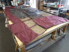 SUNTRACKER PARTY BARGE 21 (2011) REAR SCREEN ENCLOSURE SET 73393-12 MAROON BOAT