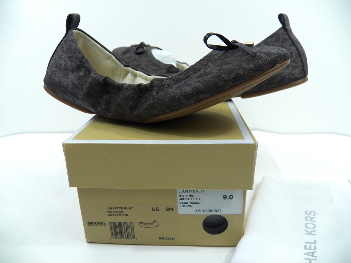 MICHAEL KORS NWT WOMENS 9 M JULIETTE BALLET FLAT SHOES BROWN MICHAEL KORS NWT WOMENS 9 M JULIETTE BALLET FLAT SHOES BROWN