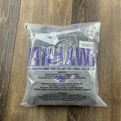 Vintage Whitewater Warhawks Hoodie Mens S Gray Sweatshirt UW University Student - Picture 11 of 11