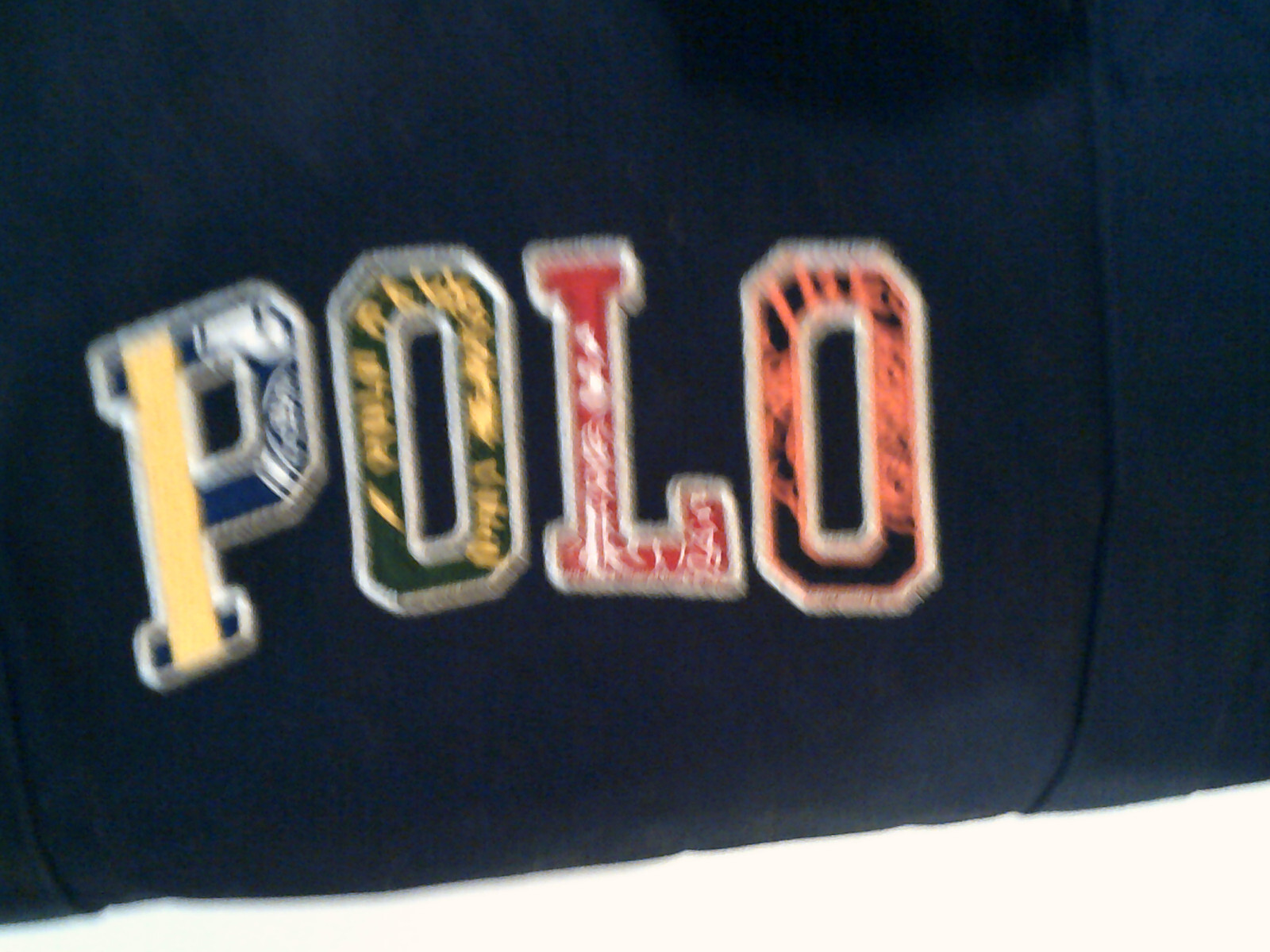 POLO RALPH LAUREN "Multicolored Logo Patch Duffle" UNISEX NAVY MED CARRY BAG image 2