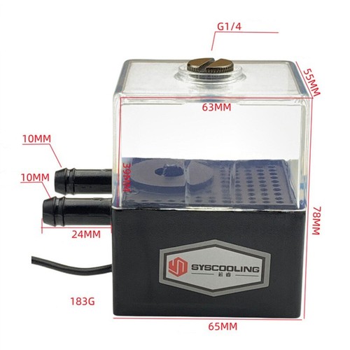 SC-300T DC12V 4W Ultra-quiet Water Pump Tank for PC CPU Liquid Cooling System US - 第 12/17 張圖片