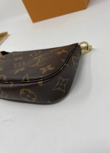 Louis Vuitton Pochette Accessoires Monogram Shoulder Bag Mini Brown Canvas - Picture 7 of 11