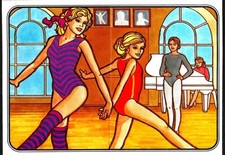 BARBIE, 2 STICKERS, 75-76, FROM PANINI BARBIE ALBUM 1983, IN MINT CONDITION