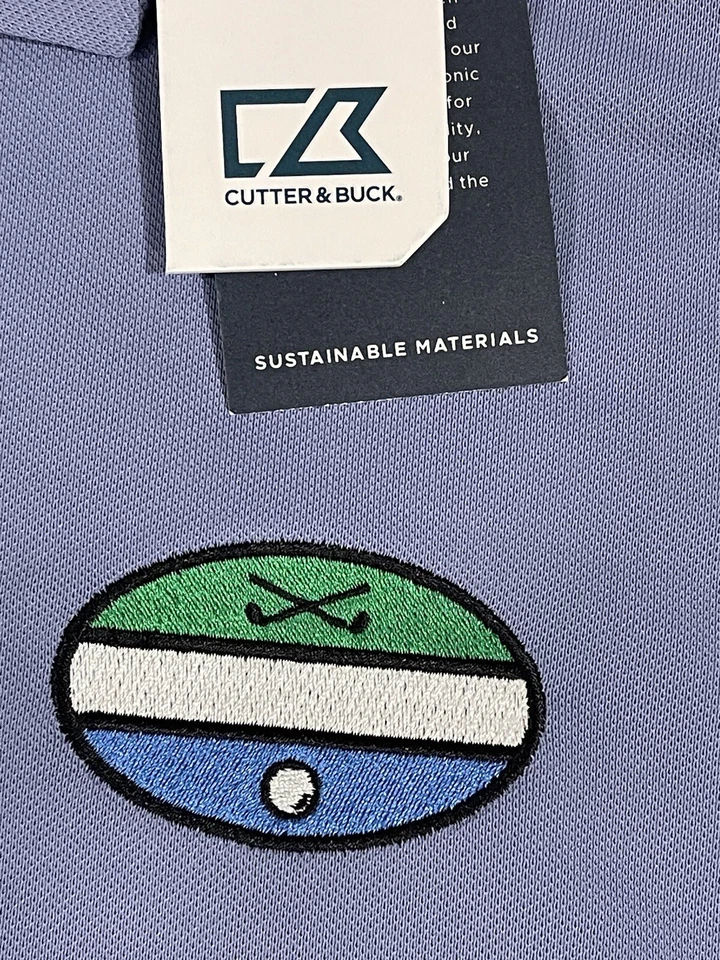 Cutter & Buck Men’s Golf Shirt Polo Chest Logo DryTec Large Light Blue MSRP $70 - Image 4 of 4