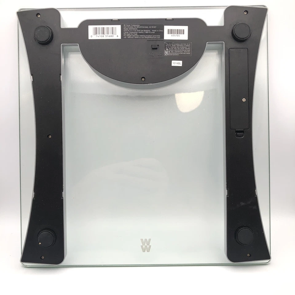 Báscula de cuerpo de baño Conair pantalla digital grande 400 lb máximo vidrio templado plateado Foto 2 de 4