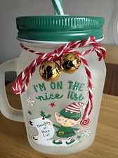 MASON DRINKING JAR WITH LID AND STRAW