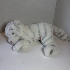 De colección RARO DIFÍCIL DE ENCONTRAR Juguetes de abrazo Douglas Floppy Blanco Tigre Tela de felpa Nariz y patas