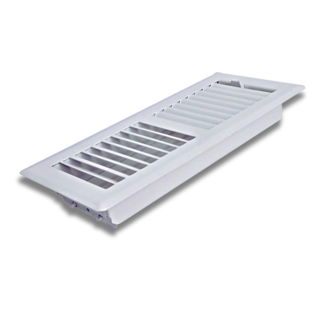 10 x 6 Inch Duct Opening White Air Vent Cover for Floor Two-Way Ventilation R...