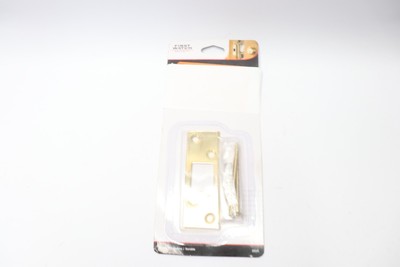 First Watch Security Door Strike Metal Polished Brass 1.24'' x 3.68'' 1010